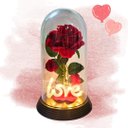 Ver imagem 5 de Luminária Love a Rosa Encantada Vermelha 28 Cm Presente para Namorada Presente de Natal Presente Dia