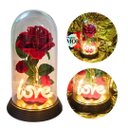 Ver imagem 3 de Luminária Love a Rosa Encantada Vermelha 28 Cm Presente para Namorada Presente de Natal Presente Dia