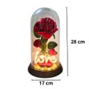 Ver imagem 6 de Luminária Love a Rosa Encantada Vermelha 28 Cm Presente para Namorada Presente de Natal Presente Dia