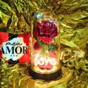 Ver imagem 2 de Luminária Love a Rosa Encantada Vermelha 28 Cm Presente para Namorada Presente de Natal Presente Dia