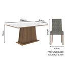 Ver imagem 7 de Conjunto Sala de Jantar Mesa Tampo de Madeira 6 Cadeiras Rustic/branco/silver Britney Madesa