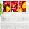 Quadro Decorativo 55x110 pimentões coloridos verduras - 2