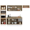 Ver imagem 5 de Armário de Cozinha Modulada 4 Peças CP11 Balcão com Tampo Castanho/Cinza - Lumil Lumil Móveis