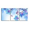 Quadro Decorativo 45x96 flores delicadas azuis - 1