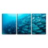 Quadro Decorativo 45x96 cardume de peixes no mar - 1
