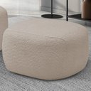 Ver imagem 2 de Kit 02 Puffs Decorativo Orgânico para Sala de Estar Living Barolo L06 Bouclê Bege - Lyam Decor