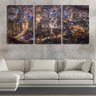 Quadro Decorativo 45x96 luz na cidade visão aérea - 2