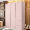 Ver imagem 2 de Guarda Roupa Infantil Pérola Rosê - Phoenix Baby Rosê