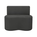 Ver imagem 5 de Kit 2 Puff Orgânico Feijão Curvo Redondo Com Encosto Sala Quarto Confortável Resistente Suede:Suede