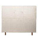 Ver imagem 3 de Cabeceira Cama Box Casal Poliana 140 Cm Suede Bege Claro