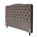 Ver imagem 1 de Cabeceira de Cama Box Casal 138 Cm Dunas Casavezi Suede Veludo Marrom
