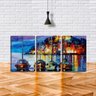 Quadro Decorativo 45x96 barcos na beira arte - 2