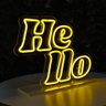 Letreiro Luminoso de Mesa Neon Led "Hello" Hutz - 1
