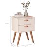 Mesa Cabeceira 2 Gavetas La Plata Off White - 3