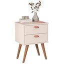 Ver imagem 2 de Mesa Cabeceira 2 Gavetas La Plata Off White