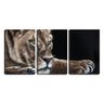 Quadro Decorativo 45x96 leoa deitada arte fundo preto - 1
