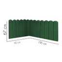 Ver imagem 3 de Cabeceira Painel Cama Solteiro Box Nuvem Suede Sandy 90 cm:Verde