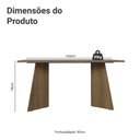 Ver imagem 2 de Mesa de Jantar Retangular Tampo de Madeira 5389 Madesa