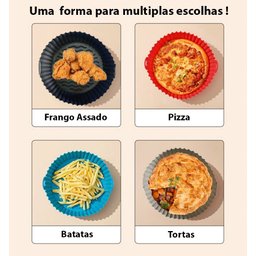 Protetor Forma Para Air Fryer Silicone Reutilizável - Azul - 7