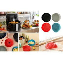 Protetor Forma Para Air Fryer Silicone Reutilizável - Azul - 4