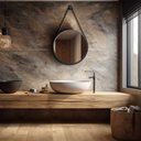 Ver imagem 3 de Espelho Adnet Redondo Craqueado 50 Cm + Suporte