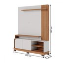 Ver imagem 4 de Estante para Tv até 65 Polegadas Jurerê 2 Portas Off White/freijó 1500 - Colibri