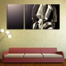 Quadro Decorativo 30x66 microfone vintage antigo - 2