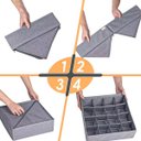 Ver imagem 4 de Colmeia Organizadora de Gaveta 24 Divisórias para Roupas Íntimas e Meias