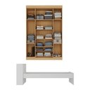 Ver imagem 4 de Jogo de Quarto com Cama Solteiro e Guarda-Roupa 4 Portas 2 Gavetas Lira Multimóveis MP4838 Branco/