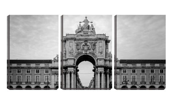 Quadro Decorativo 30x66 portal antigo na cidade - 1