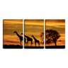 Quadro Decorativo 30x66 silhueta de girafas - 1