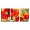 Quadro Decorativo 30x66 desenho flores vermelhas - 1