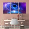 Quadro Decorativo 30x66 planeta violeta no espaço - 2