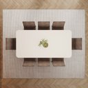 Ver imagem 5 de Conjunto Mesa Olívia 200cm com Vidro 08 Cadeiras Elena Marrom/Nature/Off White/Caramelo