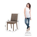 Ver imagem 4 de Conjunto Mesa Olívia 200cm com Vidro 08 Cadeiras Elena Marrom/Nature/Off White/Caramelo