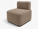 Ver imagem 1 de Poltrona Cubo Moderna Estilo Contemporâneo Bouclé:Bouclé Capuccino