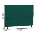 Ver imagem 2 de Cabeceira Estofada Box Solteiro Encosto para Cama Civic 94x126 Azul Tiffany