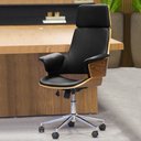 Ver imagem 2 de Kit 6 Cadeira de Escritório Home Office Decorativas Casemiro Pu C/regulagem de Altura Base Giratória