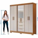 Ver imagem 5 de Guarda-roupa Nt 6030 C/espelho Freijo com Off White - Notavel