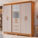 Ver imagem 2 de Guarda-roupa Nt 6030 C/espelho Freijo com Off White - Notavel
