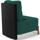 Ver mais imagens de Poltrona Decorativa Sala Estar Living Pés Madeira Hungria L02 Couríssimo Preto Bouclê Verde - Lyam L