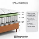 Ver imagem 3 de Colchão King Molas Ensacadas Ibiza + Base 193x203x61 Bom Pastor Laranja