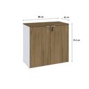 Ver imagem 6 de Armário Baixo com 02 Portas 75x80x42cm Wlab80 com Vermont Oak