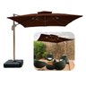 Ombrelone Guarda Sol Premium Aluminio Marrom Café 3,0 X 3,0 C/ Base em 100l - 9