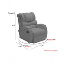 Ver mais imagens de Poltrona Reclinável Imperial Idosos Pós Operatório Giro e Balanço Corano Cinza 312
