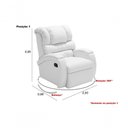Ver imagem 4 de Poltrona Reclinável Imperial Idosos Pós Operatório Giro e Balanço Corano Cinza 312