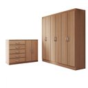 Ver imagem 3 de Guarda-roupa Luna 6 Portas 2 Gavetas com Cômoda 2 Portas 5 Gavetas Demolição - Panorama Móveis