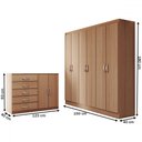 Ver imagem 4 de Guarda-roupa Luna 6 Portas 2 Gavetas com Cômoda 2 Portas 5 Gavetas Demolição - Panorama Móveis