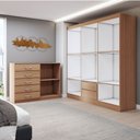 Ver imagem 5 de Guarda-roupa Luna 6 Portas 2 Gavetas com Cômoda 2 Portas 5 Gavetas Demolição - Panorama Móveis