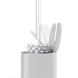 Conjunto 2 Escovas Sanitárias com Suportes para Banheiro Lavabo Polipropileno Dual ou Branco - 7